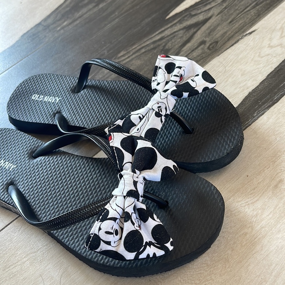 Mickey Mouse flip flops